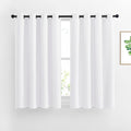 NICETOWN White Curtain Panels for Dining Room - Tripe Weave Thermal Insulated Grommet Window Draperies and Curtains for Bedroom (Set of 2 Panels, 52 x 54 inches in White)