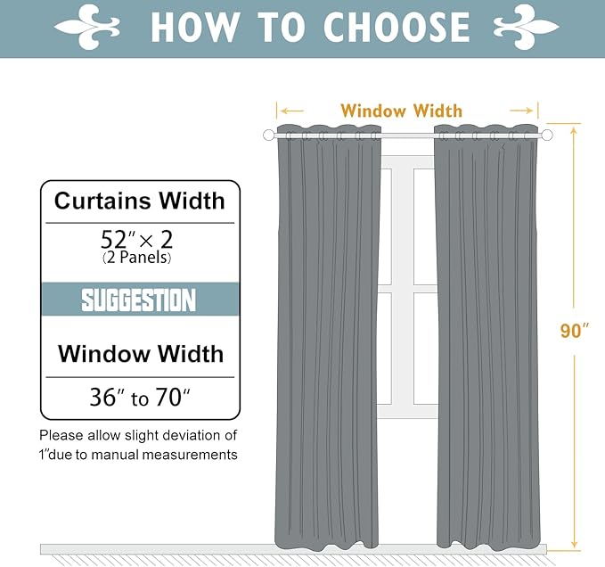 ChrisDowa Room Darkening Curtains 90 Inches Long 2 Panels Set for Living Room, Grommet Thermal Insulated Blackout Curtains for Bedroom (Pink, 52 x 90 Inch)