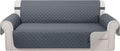 Reversible Sofa Covers Couch Cover Furniture Protector for Dogs Elastic Straps Water Resistant(Sofa,Dark Blue/Light Grey)