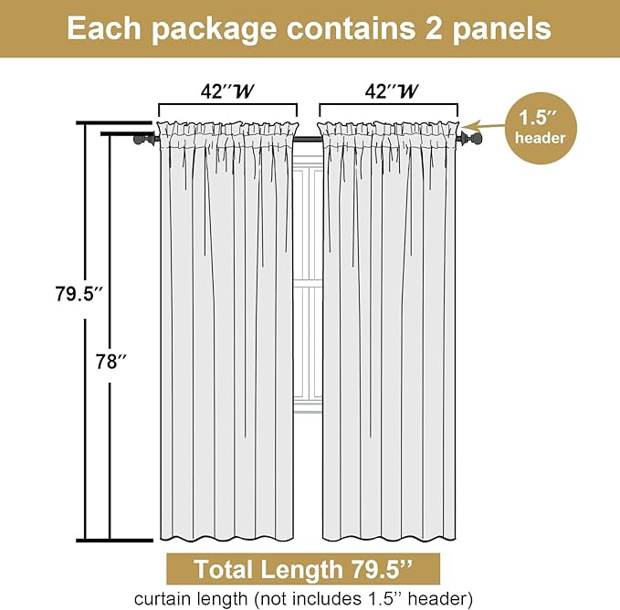 Lecloud Leia Navy Blue Sheer Curtains for Living Room Decor 78 Inches Long 2 Panels Set, Jacquard Leaf Textured Light Filtering Bedroom Curtains, Rod Pockets Airy Drapes, Each Panel 42" W x 78" L