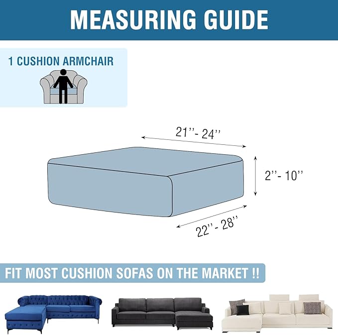 Couch Cover Stretch Velvet Sofa Cushion Cover 1-Piece - Elastic Washable Slipcover for Seat or Backrest, Couch Seat Covers for Sofas (Wine)