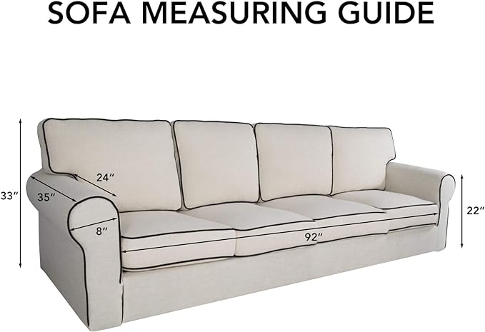 PureFit Super Stretch 4 Seater Sofa Slipcover – Spandex Non Slip Soft Couch Sofa Cover, Washable Furniture Protector with Non Skid Foam and Elastic Bottom for Kids, Pets （XX Large, Wine）