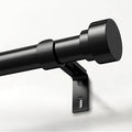 IFELS Heavy Duty Curtain Rods for Windows 28 to 48 Inch, 1 Inch Adjustable Black Curtain Rod with Easy Installation and Modern Design (A1,Black,30-60")