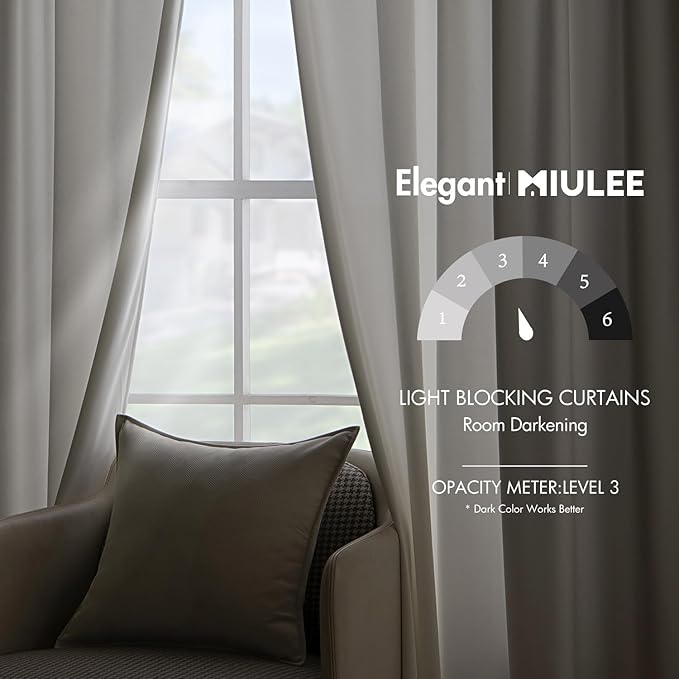MIULEE Velvet Curtains 108 inches - Luxury Curtains for Bedroom Living Room Thermal Insulated Super Soft Room Darkening Window Drapes Rod Pocket & Back Tab, White, W52 x L108 inches, 2 Panels