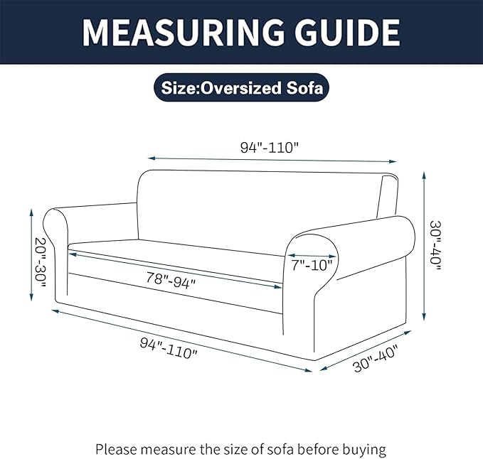 Cupuamon 2026 New Stretch Oversized Sofa Slipcovers Couch Sofa Cover for 4 Seater Furniture Protector Covers with Elastic Bottom Jacquard Fabric Small Checks for Pets, Kids - Chocolate