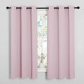 NICETOWN Room Darkening Curtains for Kitchen, Baby Pink, Set of 2, 42 inches Wide by 50 inches Long, Window Treatment Thermal Insulated Solid Grommet Room Darkening Curtains/Drapes for Bedroom