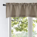 OWENIE Bob 1 PCS Stone Valances for Windows, Faux Linen Textured Kitchen Window Curtains Valance for Bedroom Living Room, Modern Soft Airy Solid Rod Pocket Bathroom Cafe Curtain, 60Wx14L Inch