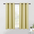 NICETOWN Blackout Window Curtains 60 inch Length 2 Panels, 34 x 60 Inch, Paler Yellow, Grommet Top Room Darkening Thermal Insulated Solid Vertical Drapes for Bedroom/Kid Room