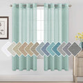 H.VERSAILTEX Linen Curtains Nickel Grommet Natural Linen Semi-Sheer Curtains 2 Panels Privacy Added Premium Soft Rich Material Drapes for Bedroom/Livingroom - 52x72 - Inch - Sea Mist