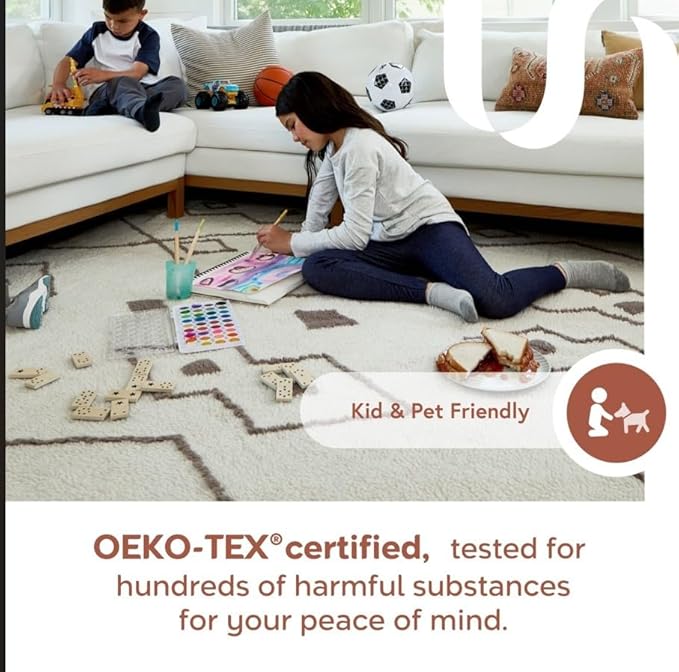 Nuloom Nia White/Ivory, 3'9" x 6', Cozy Shag, Fluffy and Soft, High Traffic, Stain Resistant, Easy Clean, Durable Machine Washable Area Rug for Bedroom, Living Room, Dining, Den, Foyer, Entryway