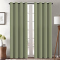 H.VERSAILTEX Blackout Curtains Grommet Thermal Insulated Room Darkening Curtains for Bedroom and Living Room Energy Saving Solid Blackout Curtains, 1 Panel (52 x 108 Inch, Sage)