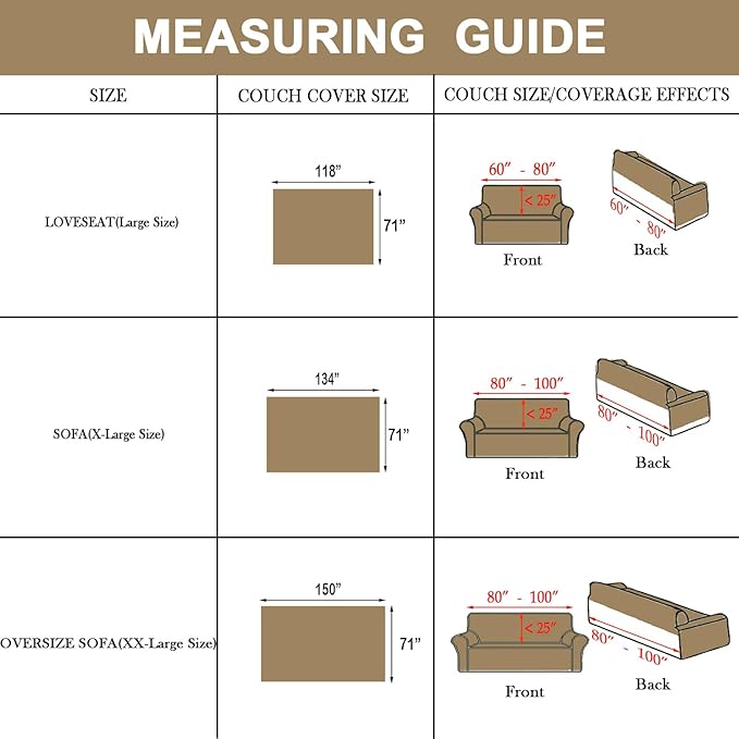 HANDONTIME Washable Couch Covers for Sofa Boho Couch Covers for 3 Cushion Sofa Pet Friendly Camel Chenille Jacquard Couch Protector for Dogs Plant Branch Sectional Cover Sofa Slipcovers, 71" X 118"