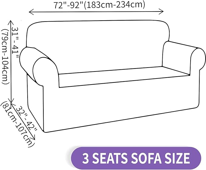 ZNSAYOTX Super Stretch Couch Cover (72"-92") Universal Sofa Covers with Elastic Bottom, Dog Cat Pets Friendly Washable Furniture Protector Fitted Sofa Slipcovers Stay in Place (Pea Green, Sofa)
