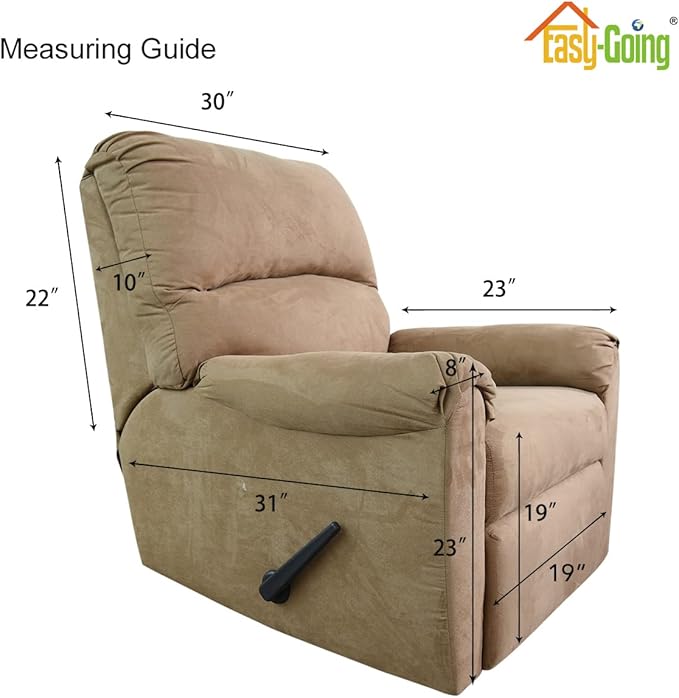 Easy-Going Recliner Chair Slipcover Reversible Sofa Cover Water Resistant Couch Cover Furniture Protector with Elastic Straps for Pets Dog (Recliner, Beige/Beige)