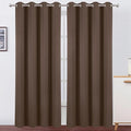 LEMOMO Blackout Curtains 52 x 90 Inch Long Chocolate Curtains Set of 2 Panels Room Darkening Curtains for Bedroom and Living Room