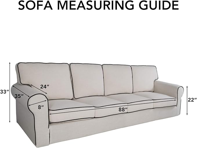 PureFit Reversible Quilted Sofa Cover, Water Resistant Slipcover Furniture Protector, Washable Couch Cover with Non Slip and Elastic Straps for Kids, Dogs, Pets (XX Large, Greyish Green/Beige)