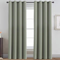 H.VERSAILTEX Sage Green Curtains/Drapes Blackout for Bedroom Room Darkening Thermal Curtains for Living Room Noise Reducing Sound Proof Solid Grommet Curtain (One Panel, Light Sage, 52" W x 120" L)