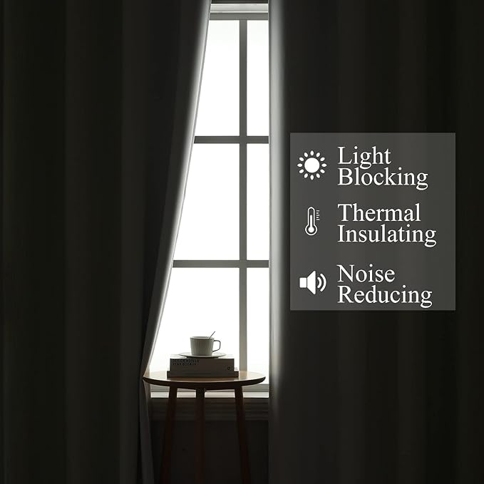 Estelar Textiler Sage Green and Greyish White Ombre Blackout Curtains 54 Inch Length 2 Panels, Full Room Darkening Drapes for Kitchen, Thermal Insulated Grommet Short Curtains for Bedroom,42Wx54L