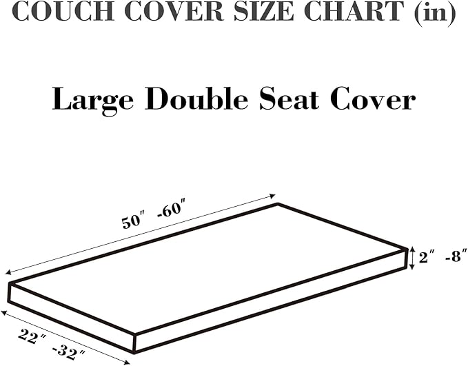 Couch Covers for 2 Cushion Sofa Pet Friendly Couch Cushion Covers Universal Sofa Covers Washable Stretch Slipcovers for Sectional Sofa (Texture Green,Large Double Seat Cover)
