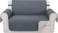 Reversible Loveseat Sofa Covers Couch Cover Furniture Protector(Loveseat Small,Dark Blue/Light Grey)