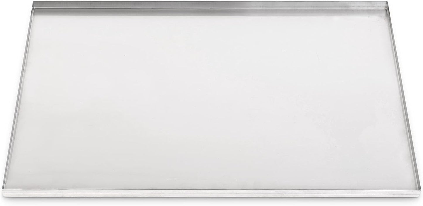 35.5" x 23.25" Metal Replacement Dog Crate Pan Chew Proof Crack Proof Pet Kennel Tray Central Dog Training Crate Pan Pet Supplies, Galvanized, 1" H