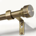 Lootkell Antique Bronze Curtain Rods for Windows 28 to 48 Inches Adjustable Length Heavy Duty 1" Diameter Window Curtain Rod with Solid Metal Finials for Outdoor Farmhouse Bedroom Kitchen Living Room