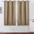 LEMOMO Natural Thermal Blackout Curtains/38 x 63 Inch/Set of 2 Panels Room Darkening Curtains for Bedroom