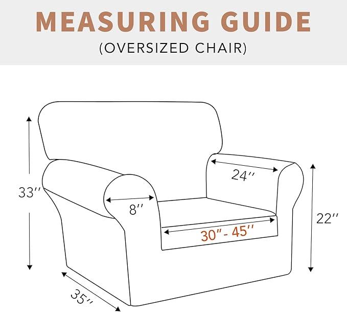 Easy-Going 100% Waterproof Oversized Chair Couch Cover, Dual Waterproof Sofa Cover, Stretch Jacquard Sofa Slipcover, Leakproof Furniture Protector for Kids, Pets, Dog and Cat, Bluestone
