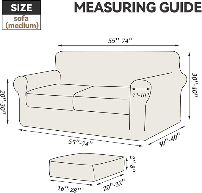 WEERRW Velvet Couch Covers for 2 Cushion Couch Sofa - High Stretch Luxury Velvet Plush 3 Pieces Sofa Slipcovers with Elastic Bottom, Furniture Protector for Pets, Machine Washable, Aqua, Medium