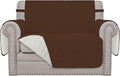 Easy-Going Oversized Chair Sofa Slipcover Reversible Sofa Cover Water Resistant Couch Cover Furniture Protector Cover with Elastic Straps for Pets Dog (Oversized Chair, Coffee/Ivory)