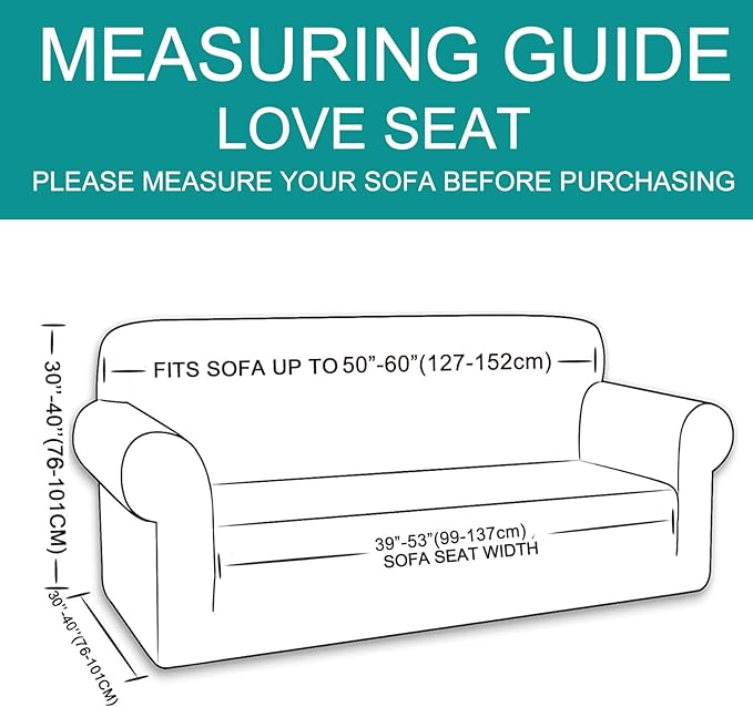 U-NICE HOME Loveseat Cover Stretch Couch Cover Sofa Cover Sofa Slipcover Furniture Protector for 2 Cushion Couch Sofa Pet Friendly(Loveseat, Orange)