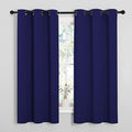 NICETOWN Blackout Curtains & Drapes for Bedroom, Royal Blue, W34 x L48, Set of 2, Triple Weave Grommet Top Thermal Insulated Light Blocking Panels for Bathroom/Living Room