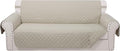 Reversible 4 Seater Sofa Cover 91 Inch Large Couch Cover Furniture Protector(Sofa XX-Large,Beige/Beige)