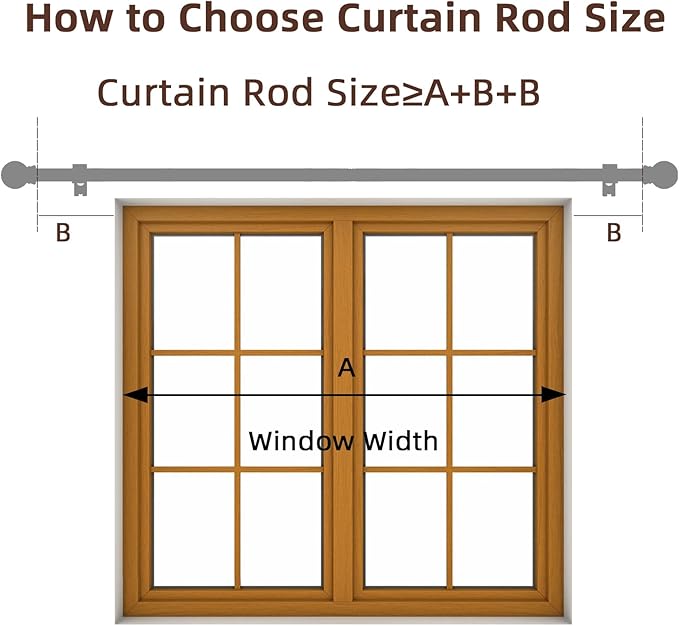 SMODBRODRE Curtain Rods for Window 32 to 78, Gold 5/8 inch Splicing Single Window Curtain Rod Set with Brackets