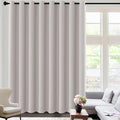 H.VERSAILTEX Blackout Curtains for Sliding Glass Door Room Divider Curtains Noise Reduce Barrier Curtain Panel Portable Window Screen Sliding Partition, W120 x L96 inches/8' Tall by 10' Wide, Stone