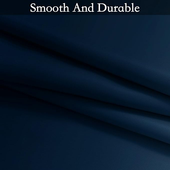 SimpleHome Ombre Room Darkening Curtains for Bedroom, Gradient Dark Blue to Grey White Light Blocking Thermal Insulated Grommet Window Curtain/Drapes for Living Room,2 Panels, 70x84 inches Length