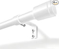 5/8” Diameter Curtain Rods 30-60 Inch, for 30-54 Inch Windows, Adjustable Splicing White Curtain Rods for Windows with Brackets, Window Rod Long Small Curtains Rod