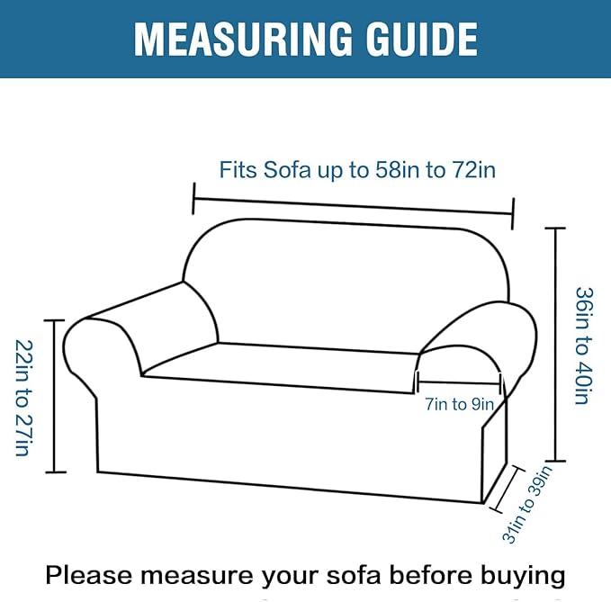 H.VERSAILTEX Stretch Velvet Loveseat Covers for 2 Cushion Couch Covers for Living Room Sofa Covers Slipcovers with Non Slip Straps Bottom, Ultra Thick Comfy Velour (Width 58"-72", Bronze Brown)
