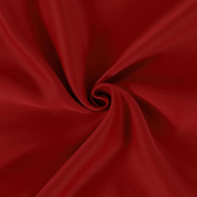 LEMOMO Dark Red Thermal Blackout Curtains/52 x 95 Inch/Set of 2 Panels Room Darkening Curtains for Bedroom