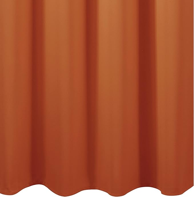 LEMOMO Orange Thermal Blackout Curtains/42 x 72 Inch/Set of 2 Panels Room Darkening Curtains for Bedroom