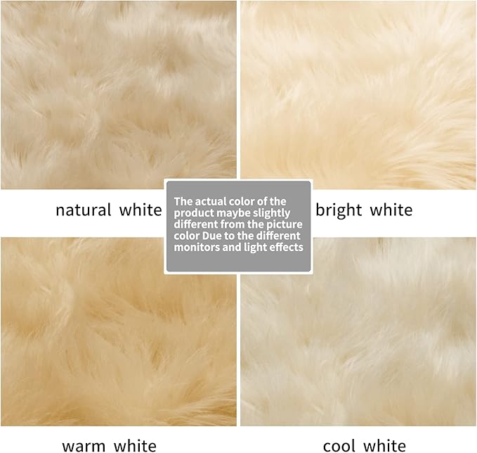 Small Faux Fur Sheepskin Rug 2x4 ft Ultra Soft Chair Sofa Cover Seat Pad, Beige Fluffy Shag Rugs for Bedroom Nursery Kids Room, Luxury Shaggy Rug Fuzzy Plush Floor Carpets