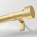 IFELS Heavy Duty Curtain Rods for Windows 72 to 144 Inch, 1 Inch Adjustable Gold Curtain Rod with Easy Installation and Modern Design,Wall Mount (A1,Gold,30-150")