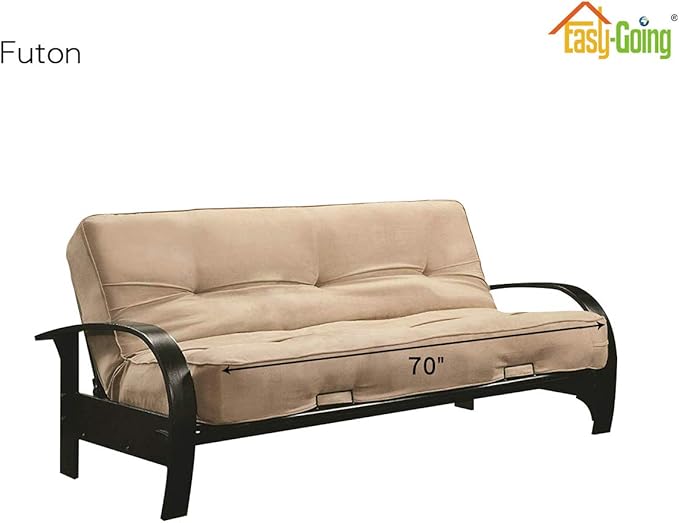 Easy-Going Futon Sofa Slipcover Reversible Sofa Cover Armless Cover Furniture Protector Couch Cover Water Resistant Pets, Kids, Children, Dog, Cat Greyish Green/Beige