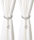 SUQ I OME 1 Pair of Luxury Pearl Beaded Magnetic Curtain Tieback and Holdback Curtain Clips Curtain Buckle Curtain Holder Blingbling Curtain Holdbacks for Drapes (Crystal Mixed Pearl)