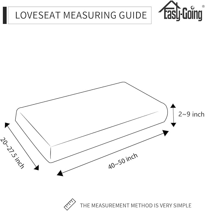 Easy-Going Stretch Loveseat Cushion Cover Sofa Cushion Furniture Protector Sofa Seat Sofa Slipcover Sofa Cover Soft Flexibility with Elastic Bottom(Loveseat Cushion, Camel)