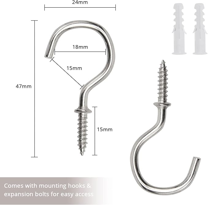 NICEEC 2 Pack Natural Cotton Rope Curtain Tiebacks Elegant Boho Style Decorative Drape Tie Backs Soft Hand-Woven Rope Curtain Holdbacks with Metal Hook for Home & Office Drapery (Dark Beige)