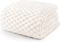 Exclusivo Mezcla Fleece King Blanket for Bed, Extra Large Fuzzy Ivory Bed Blankets, Soft Cozy Plush Sofa Throws for All Seasons, 90x104 Inches