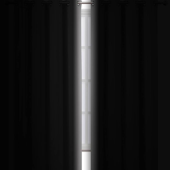LEMOMO Blackout Curtains 52 x 95 inch/Light Grey Curtains Set of 2 Panels/Thermal Insulated Room Darkening Bedroom Curtains
