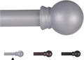 Thestoa Curtain Rods for Windows 30-62 Inch, 5/8" Brushed Nickel, Stainless Steel Small Curtain Rods for Bedroom, Living Room, Kitchen, Farmhouse, Outdoor