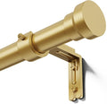 YaFex Curtain Rods 32-58 Inch, Heavy Duty 1 Inch Adjustable Curtain Rod for Windows, Gold Short Window Treatment Rods, Modern Design, Easy Installation
